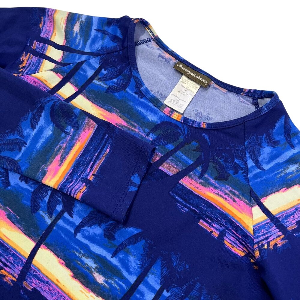 Tommy Bahama Womens M Long Sleeve Tropical Exercise Shirt, Tommy Bahama 492